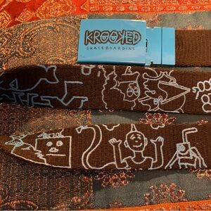 Krooked Skateboarding Mark Gonzales Reversible Web Belt